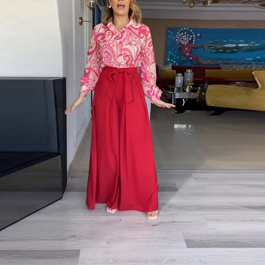 Damen elegantes und luftiges Maxikleid mit hübschem Muster R&B