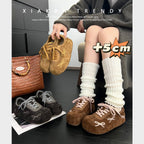 Damen modische Freizeit-Sneaker mit verspieltem Schleifen-Design und weichem Obermaterial R&B