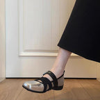 Damen elegante Ballerinas mit R&Brnem Riemchen-Design R&B