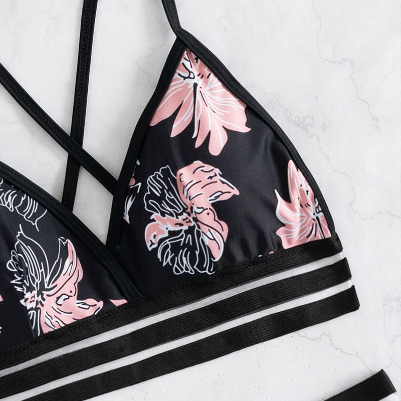 Damen Hochwertiger Bikini mit floralem Muster