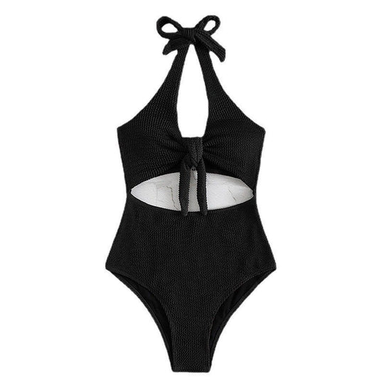 Damen Einteiliger Badeanzug mit raffiniertem Cut-Out und Knotendetail R&B