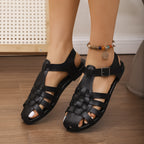 Damen Geflochtene Sandalen mit verstellbarem Riemen R&B