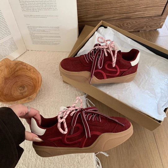 Damen modische Sneaker mit glänzenden Akzenten R&B
