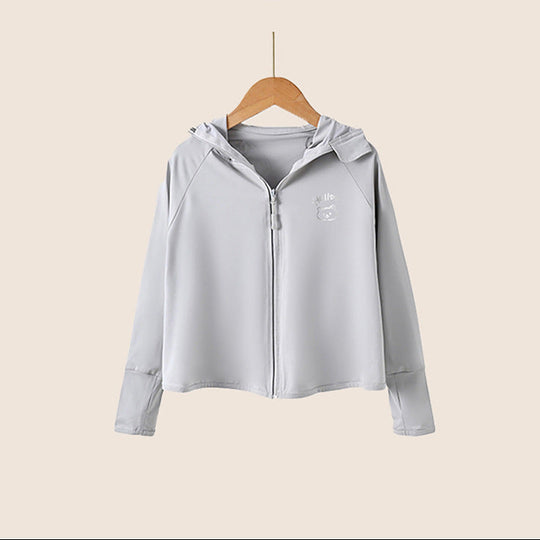 Damen leichte und atmungsaktive Sportjacke mit Kapuze R&B