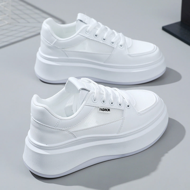 Damen modische Plateau Sneakers mit atmungsaktivem Netzmaterial und schockabsorbierender Sohle R&B