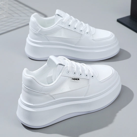 Damen modische Plateau Sneakers mit atmungsaktivem Netzmaterial und schockabsorbierender Sohle R&B