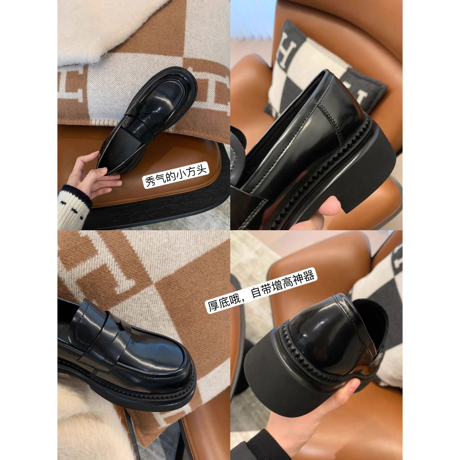 Damen Mokassin-Schuhe mit modischem Schnallenverschluss und stabiler Gummisohle