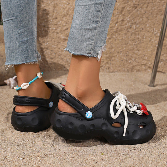 Damen Clogs mit einzigartigen Design-Details und komfortabler Sohle R&B
