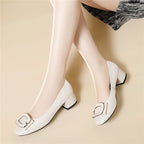 Damen elegante Ballerinas mit auffälligem Schnallen-Detail R&B