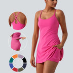 Damen Sportliches Tankini mit modischem Einsatz und Taschen R&B