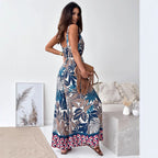 Damen Jumpsuit mit floralem Design und weit geschnittene Beinen R&B