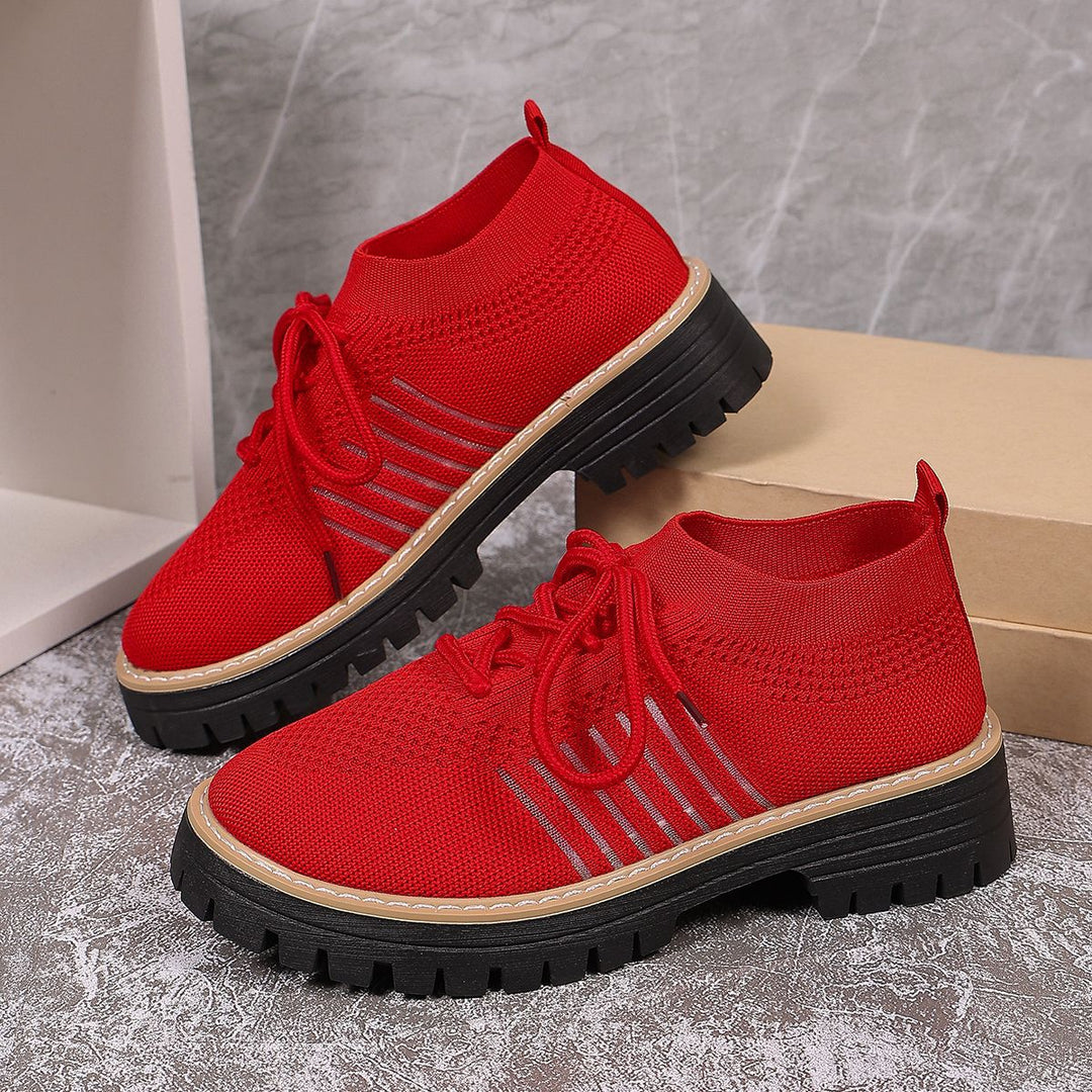 Damen Sportliche Sneakers mit atmungsaktivem Strickoberteil und rutschfester Sohle R&B