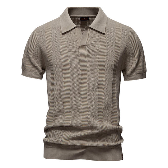 Herren Poloshirt mit strukturiertem Design und hochentwickeltem Tragekomfort R&B