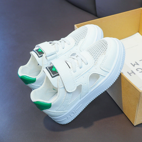 Damen sportliche Sneaker mit praktischem Klettverschluss und atmungsaktiver Mesh-Oberfläche R&B