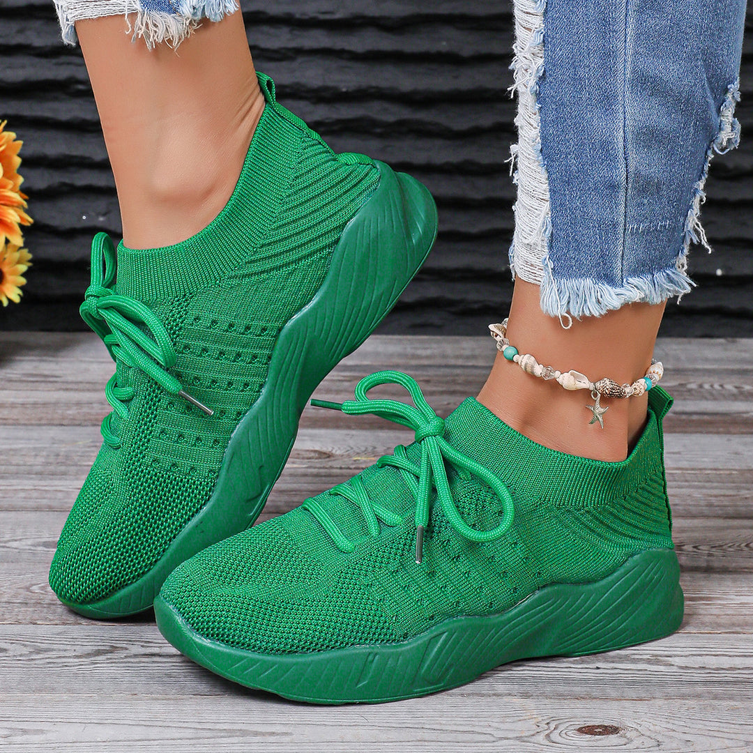 Damen atmungsaktive Slip-On Sportschuhe mit flexiblem Obermaterial R&B
