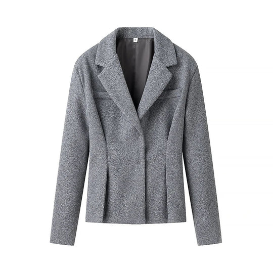 Damen elegantes Blazer- und Rock-Ensemble mit strukturiertem Design R&B