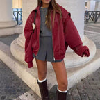 Damen Lässige Übergangsjacke mit modernem Schnitt und markanten Nähten