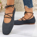 Damen elegante Ballerinas mit geschmackvollem Schnürdesign R&B