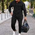Herren modisches Freizeit-Set mit praktischem Taschen-Design R&B