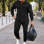 Herren modisches Freizeit-Set mit praktischem Taschen-Design R&B