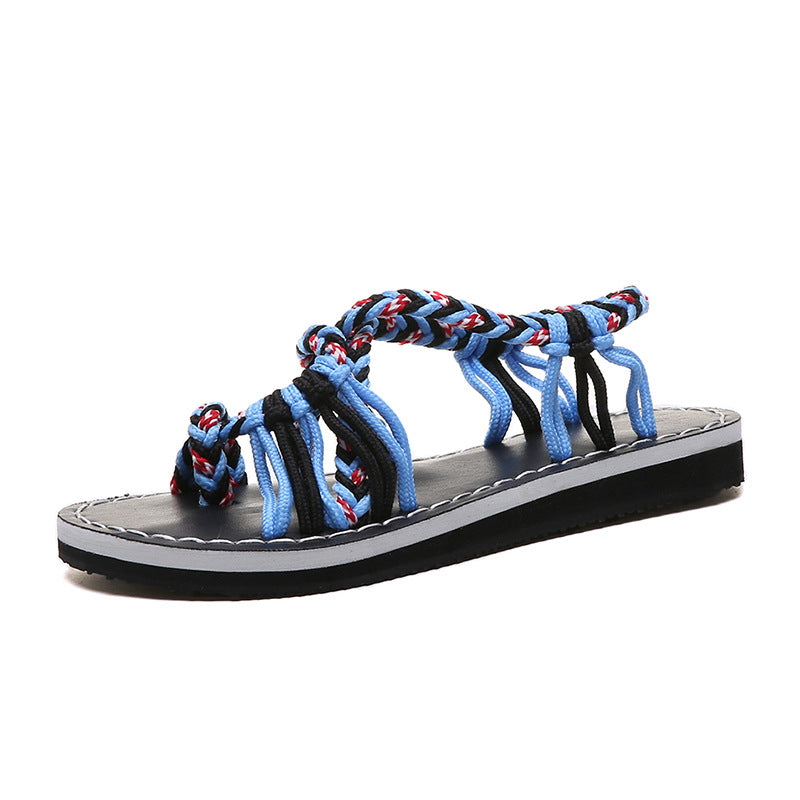 Damen Freizeit-Sandalen mit kunstvoll geflochtenem Riemen-Design R&B