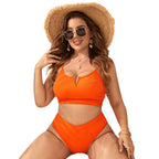 Damen Hoch geschnittenes Bikini-Set mit trendigem Oberteil R&B