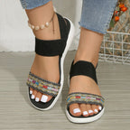 Damen Komfortable und modische Sandalen mit dekorativem Riemen R&B