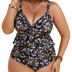 Damen Flatterndes Bikiniset mit Blumenmuster R&B