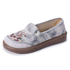 Damen eleganter und bequemer Freizeit-Schuh mit floraler Stickerei R&B