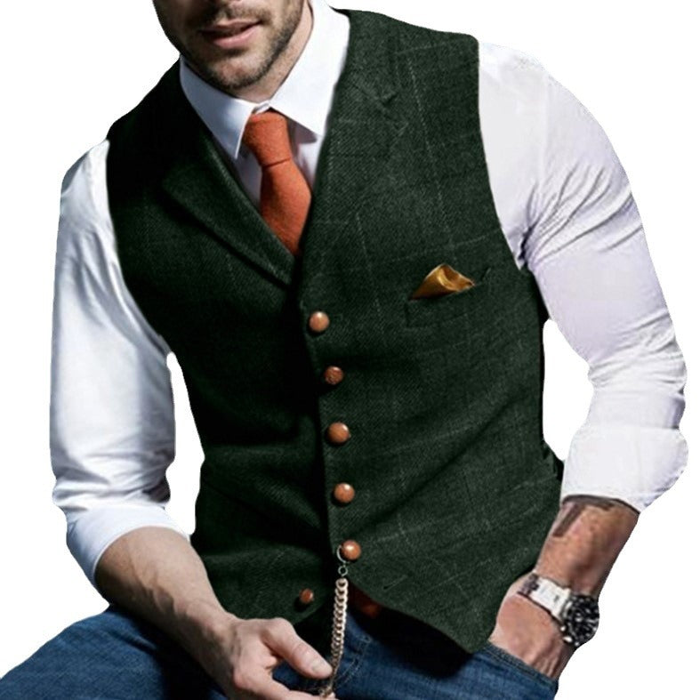 Herren stilvolle elegante Weste mit feinem Stoff R&B