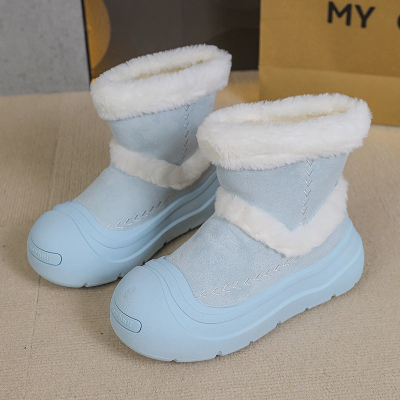 Damen gefütterte Winterboots mit hochwertigem Kunstfellkragen und rutschfester Sohle R&B