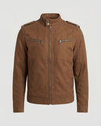 Herren Lederoptik Kurzjacke