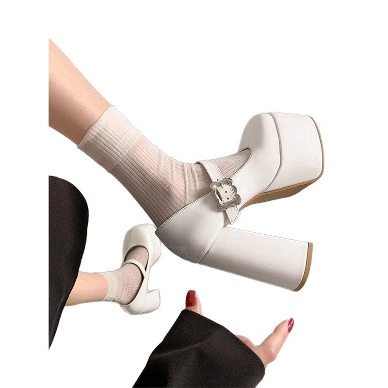 Damen Plattform Pumps mit eleganter Schnalle R&B