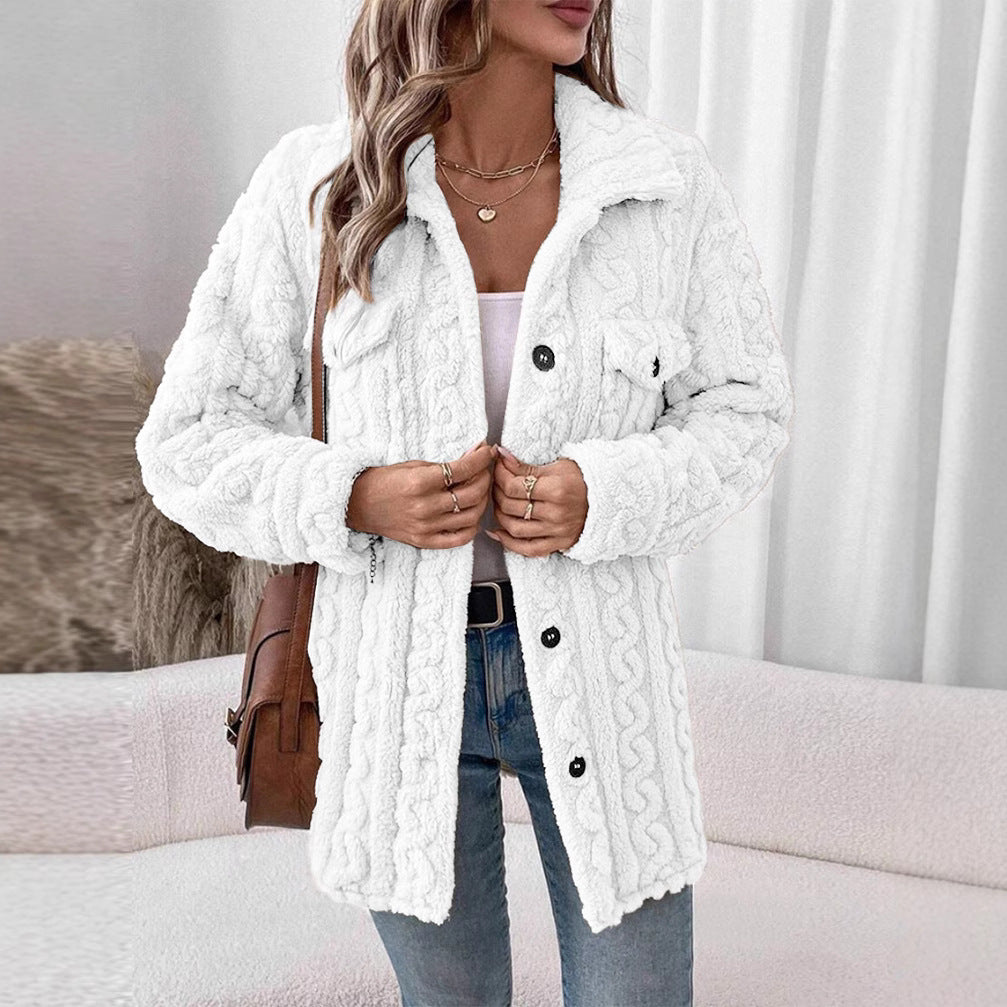Damen Strickjacke mit Struktur und aufgesetzten Taschen R&B
