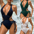 Damen stilvoller Einteiler-Badeanzug mit raffinierten Cut-Outs R&B