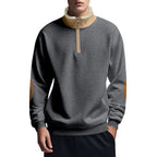 Herren Funktionaler Kapuzenpullover mit halbem Reißverschluss und weichem Innenfutter R&B