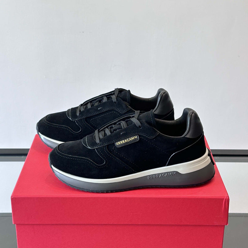 Damen Sportliche Sneakers mit rutschfester Laufsohle und hochwertiger Wildleder-Oberfläche R&B
