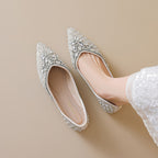 Damen Ballerinas mit funkelndem Strass und eleganter Verzierung