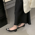 Damen Ballerinas mit funkelnder Schnalle R&B