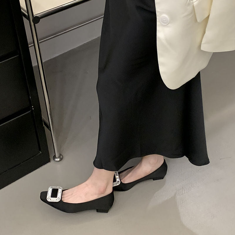 Damen Ballerinas mit funkelnder Schnalle R&B