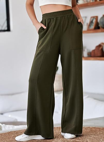 Damen Bequeme und stilvolle Freizeit-Hosen mit elastischem Bund und praktischen Taschen R&B