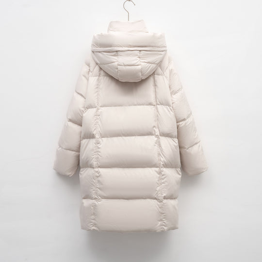 Damen isolierte Winterjacke mit großem Kapuzenkragen und funktionalen Taschen R&B