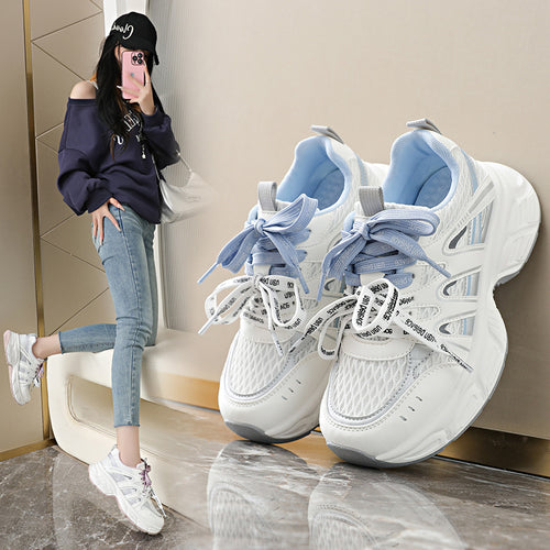 Damen Komfortable Lauf-Sneaker mit atmungsaktiver Netz-Oberfläche und dämpfender Sohle R&B
