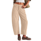 Damen Bequeme und stylische Palazzo-Hosen mit seitlichen Taschen R&B