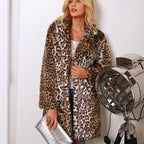 Damen Kunstpelz-Cape mit einzigartigem Leopardenmuster R&B