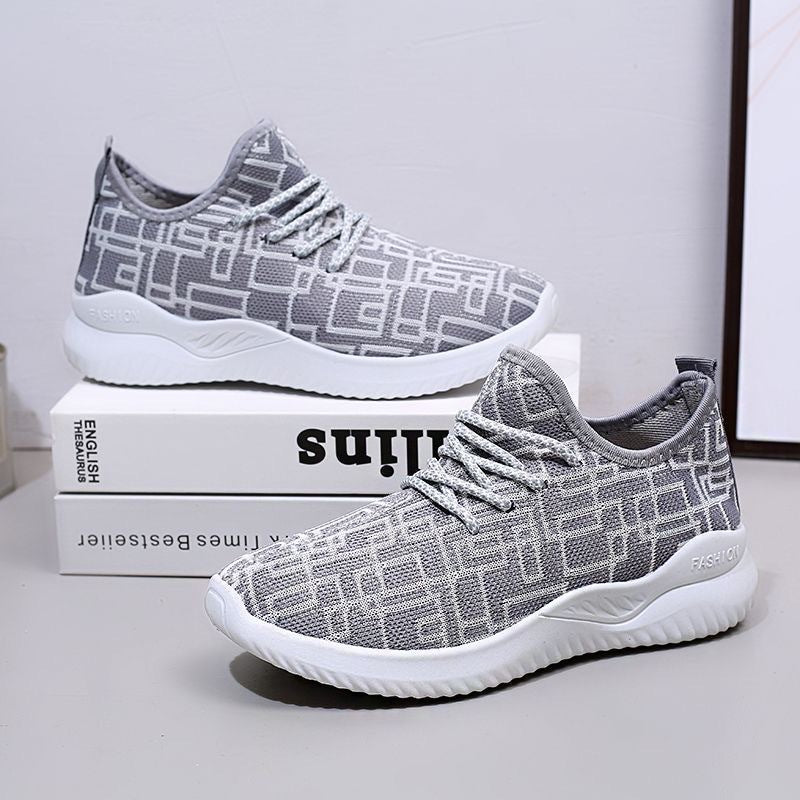 Damen Atmungsaktive Freizeit-Sneaker mit modischem Strickdesign R&B