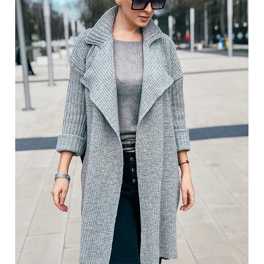 Damen oversized Strickmantel R&B
