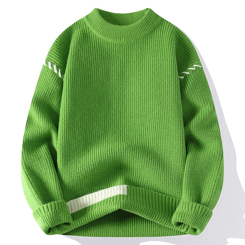 Damen Grober Strickpullover mit innovativem Design und dekorativen Details R&B