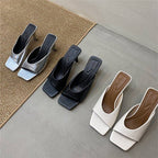 Damen elegante Mules mit geschwungenem Design R&B