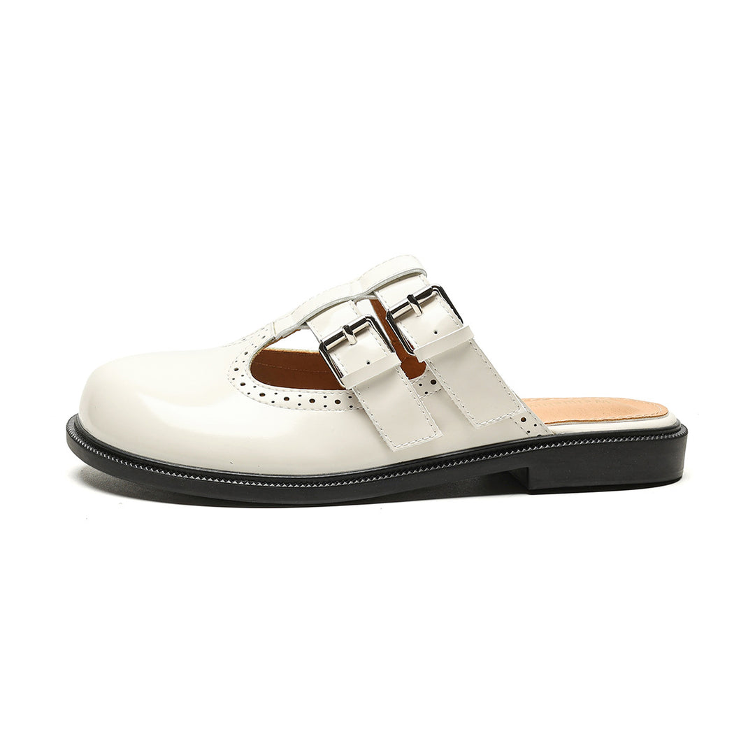 Damen Komfortable Mokassins mit doppelt verstellbarem Riemen R&B